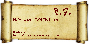 Német Fábiusz névjegykártya